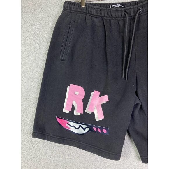 Casual Shorts Horror Graphic Black‎ Mens 36 Waist Drawstring Scary Hockey Mask - Picture 6 of 8